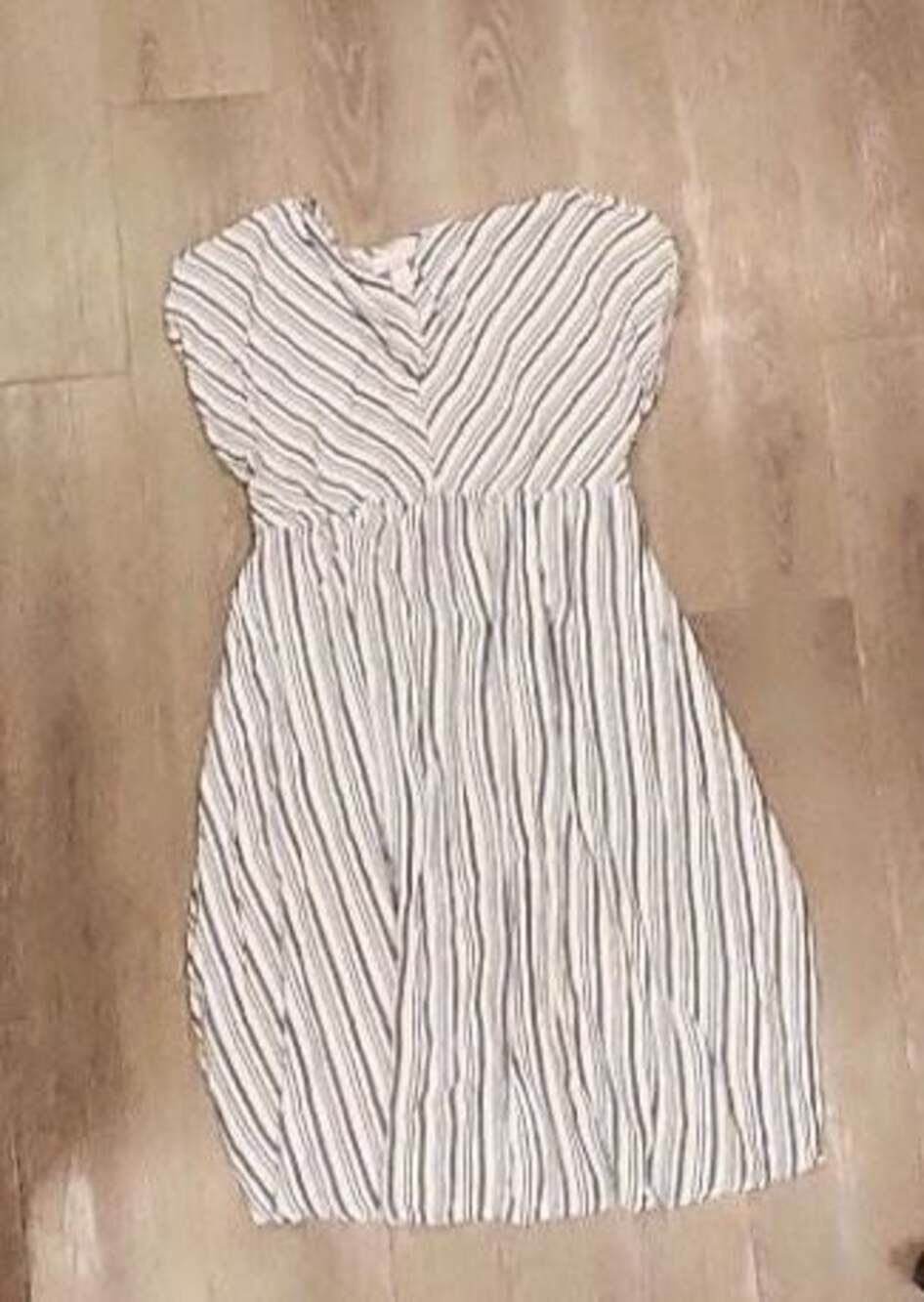 Isabel Maternity Blue and White Striped Sleeveless Dress Size XS